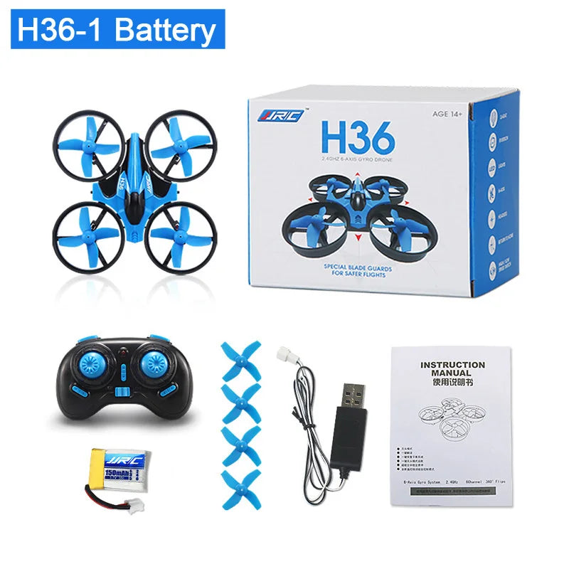 Jjrc H36 Mini RC Drönare 4-kanalig 6-axlig huvudlös helikopter med 360 graders vändbar fjärrkontroll, quadcopter, leksaker, minidrönare för barn