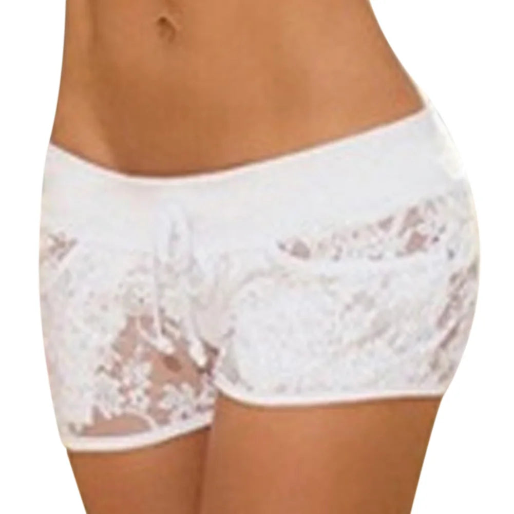 Damunderkläder Spets Blommiga Transparenta Trosor Sömlösa Sexiga Underkläder Trosor S-XXL Svarta Vita Culotte Femme Spetstrosor