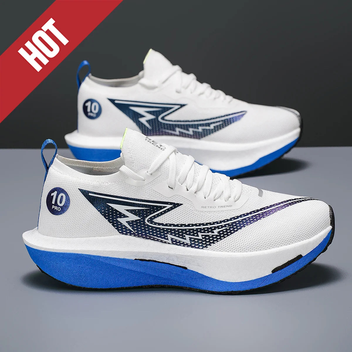 Maratonlöparskor Carbon Board Stor storlek 46 Herr Sport Andningsbara Lättviktiga Dam Bekväma Atletiska Utomhus Sneakers