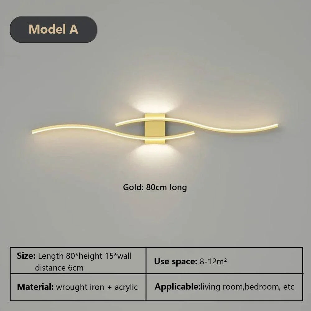 DAMIASMIL LED Modern Vägglampa Sovrum För Vardagsrum Bakgrund Sängbord Svart Vit Guld Vägglampa Dekorativ Belysningsarmatur