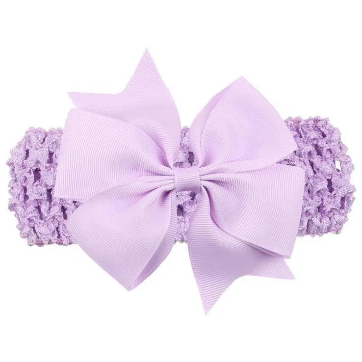 Baby Flicka Pannband Stor Rosett Rosett Bandage Band Hårtillbehör Band Barn Nyfödda Barn Huvudbonad Turban