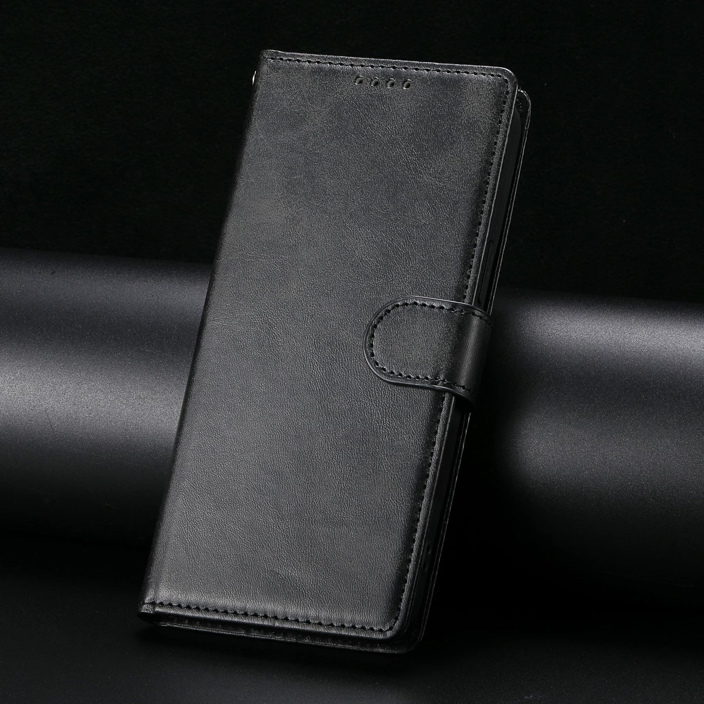 Business Läder Flipfodral för Samsung S25 S26 Ultra S24 FE S23 S22 S21 Plus A17 A37 A57 A36 A56 A16 A26 Korthållare Plånbok Över