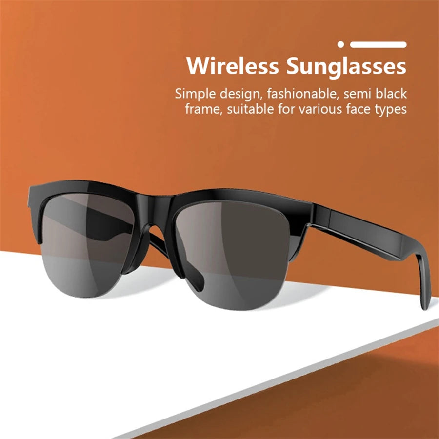 Solglasögon Hörlurar UV400-skydd PC-lins Solglasögon med inbyggda öronsnäckor Hörlurar HiFi-ljud Musik Sport Headset Spel