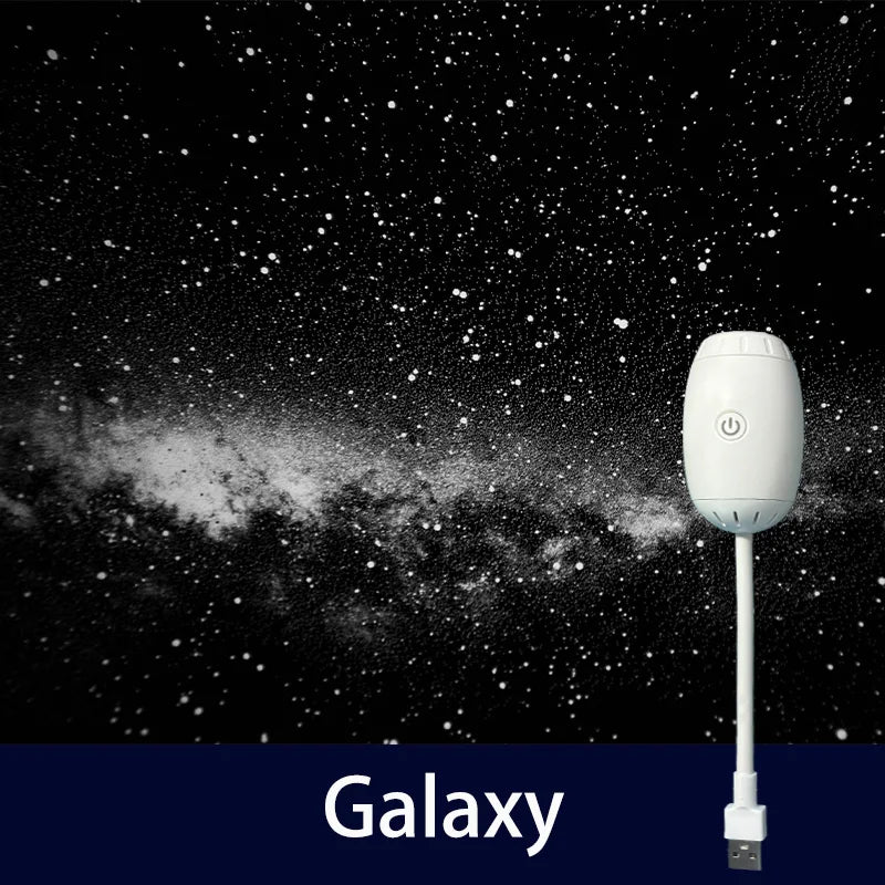 Mini USB-stjärnhimmelsprojektor med atmosfär vidvinkeldisplay för taket stjärnhimmel för spelrumsbelysning rumsdekoration väggpresent