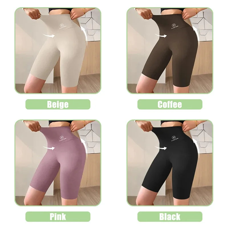 M-XL Damshorts Sport Shorts För Damer Nya Cykling Jogging Fitness Hög Midja Push Up Gymshorts Leggings Yogakläder