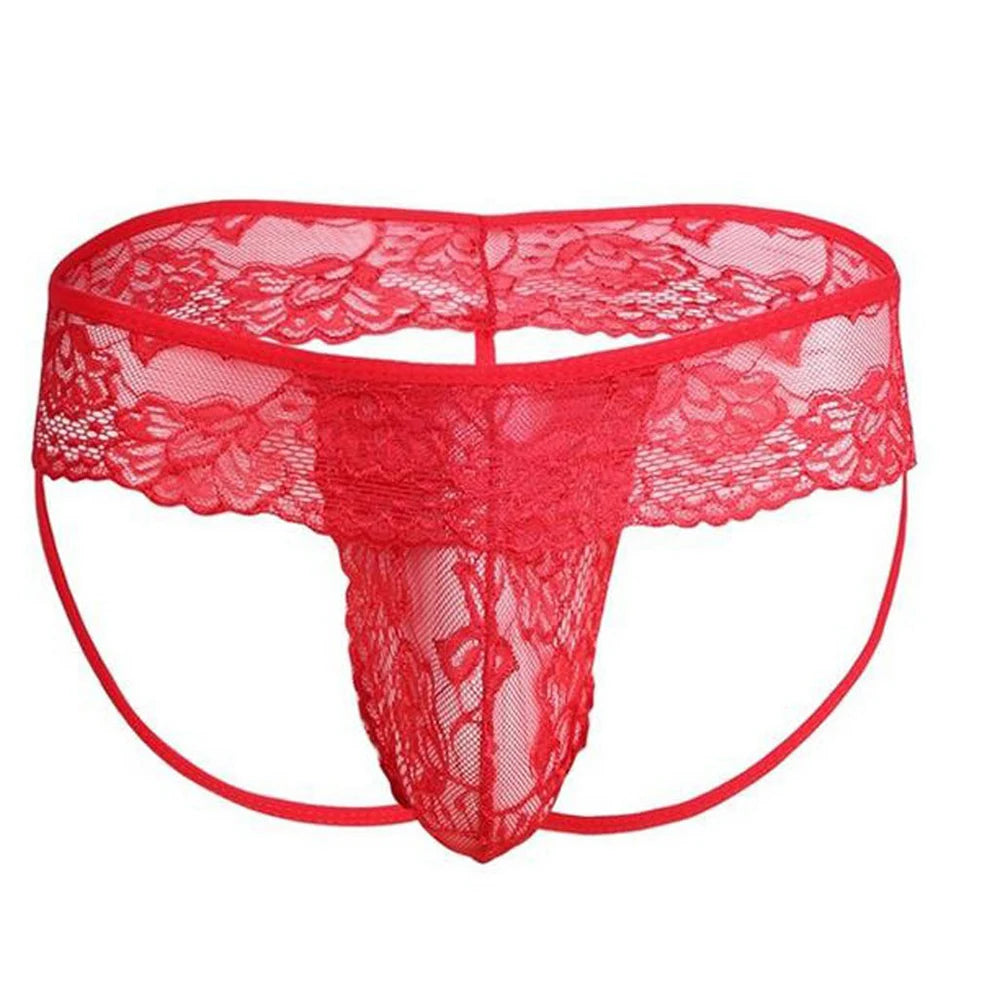 Herrunderkläder Transparenta Sissy S~3XL Stringtrosor Utbuktande Påse Bekväma G-string Gay Låg Midja Plusstorlek