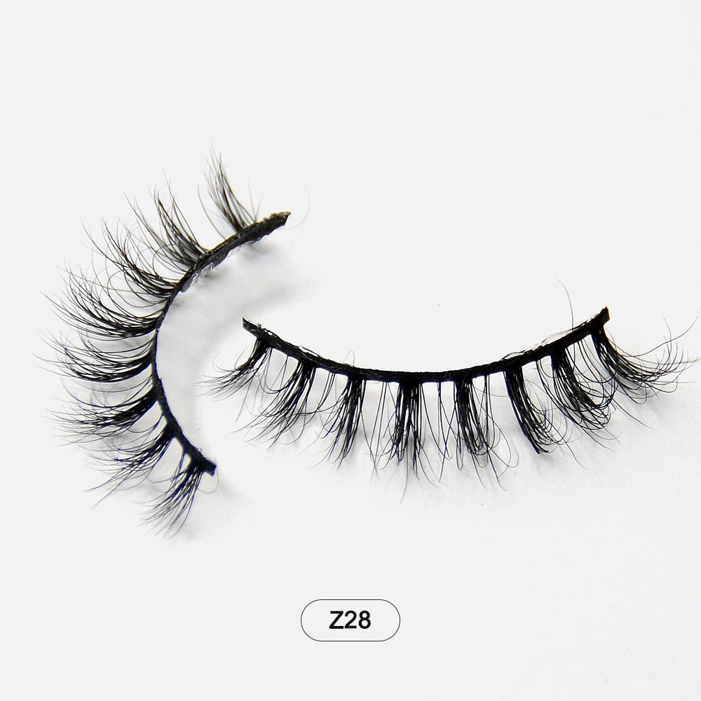 Makeup Minkfransar Fluffiga Mjuka Hela Lösögonfransar Naturliga Lösögonfransar Wispy Lash Extension