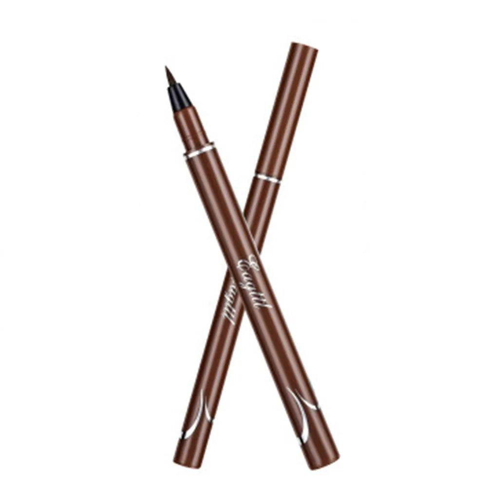 Svart flytande eyeliner vattentät långvarig eyelinerpenna snabbtorkande, inte blommande naturlig eyeliner flytande penna kosmetiska verktyg