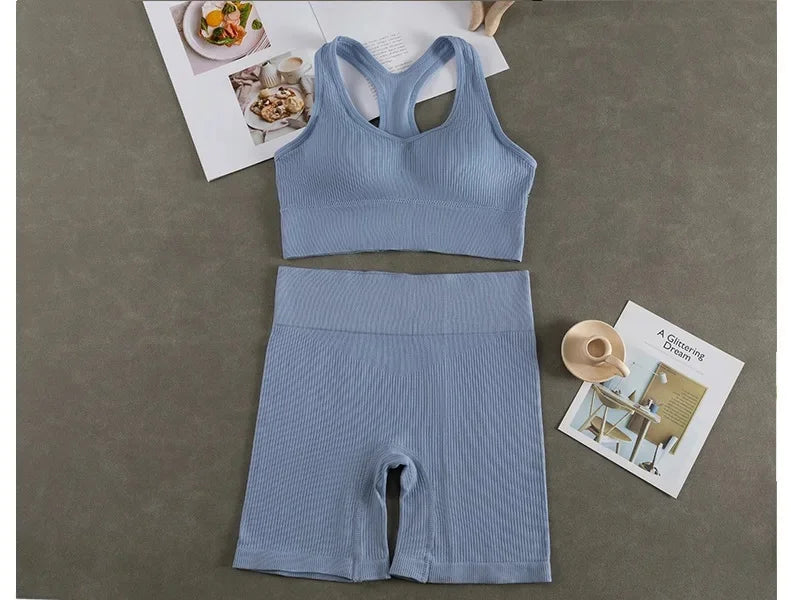 Ny het rea väst yogadräkt damshorts med bröstkudde anti-stöt bantningsdesign sportkläder snabbtorkande bekväm fitness C