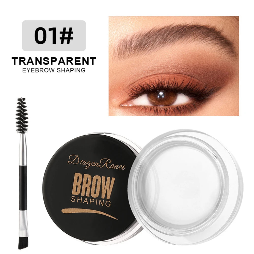 Matt Brun Svart Vild Ögonbrynskräm 3D Naturlig Färg Ögonbrynsförstärkare Gelvax Vattentät Varaktig Ögonmakeup Kosmetiska Verktyg