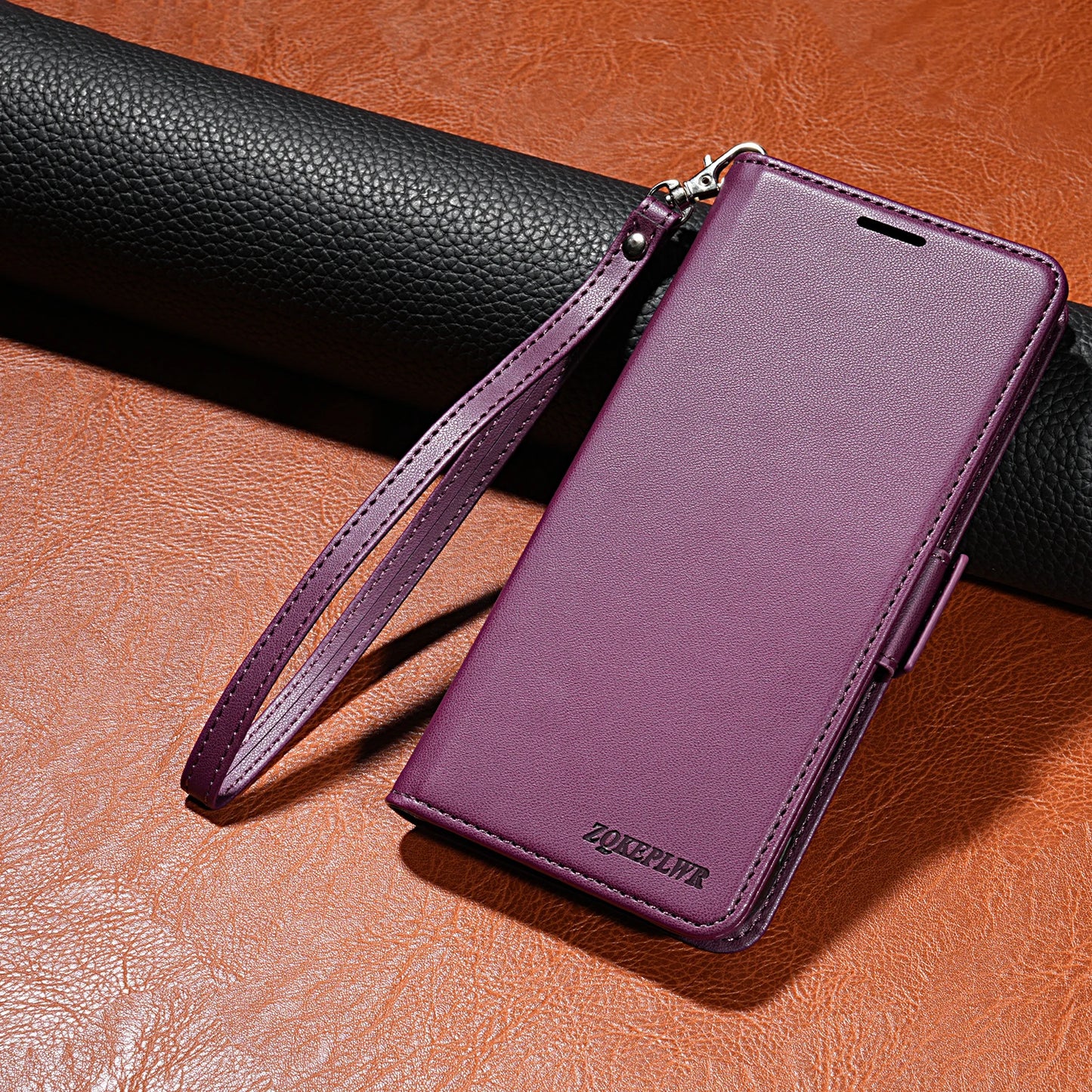 Plånbok med korthållare Magnetiskt fällbart läderfodral för Samsung Galaxy S25 Edge S24 FE S23 Plus S22 Ultra S21 S21 Korthållare