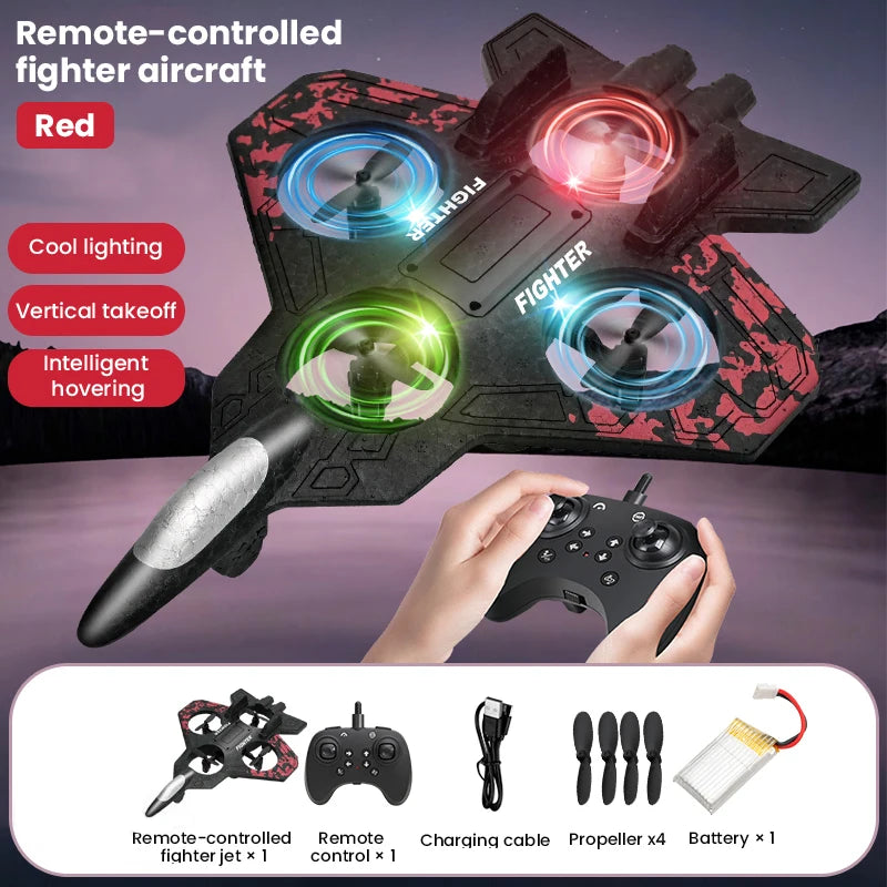 Rc Flygplan Planbyggsats 2.4G Fjärrstyrt Flygplan Jaktplan Skumglider Helikopter 360 Flip Radiostyrt Flygplan Modellleksaker