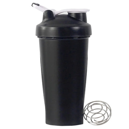 Bärbar 1-pack proteinshaker 600 ml fitnessflaska med vispboll för fitnessentusiaster, perfekt för utomhusgym