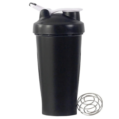 Bärbar 1-pack proteinshaker 600 ml fitnessflaska med vispboll för fitnessentusiaster, perfekt för utomhusgym