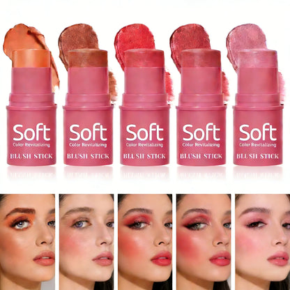 Multifunktionell Rouge Vattentät Makeup Stick Rouge Byggbar Stick För Kinder Matt Och Daggfrisk Finish Bärbar Enkel Applicering