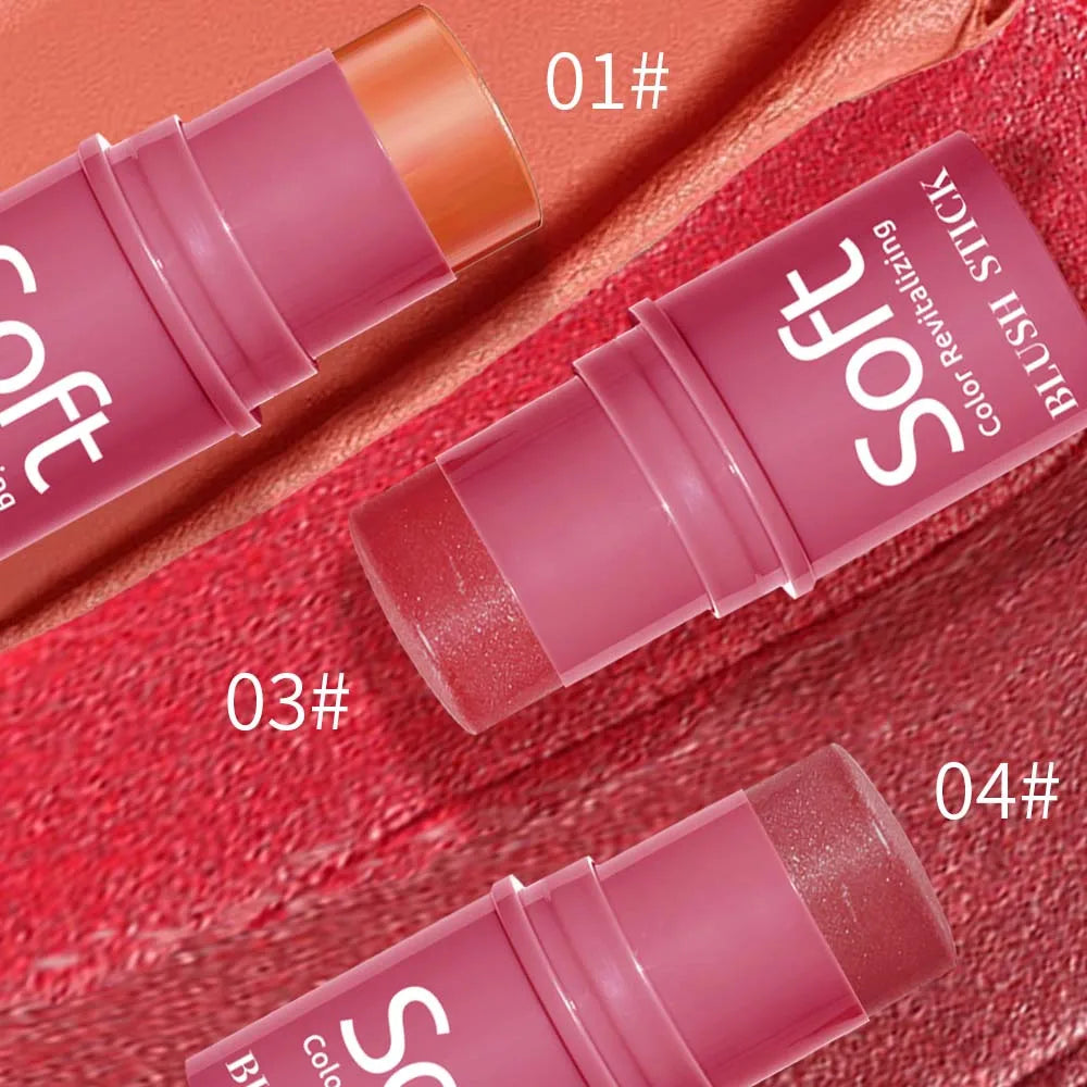Multifunktionell Rouge Vattentät Makeup Stick Rouge Byggbar Stick För Kinder Matt Och Daggfrisk Finish Bärbar Enkel Applicering