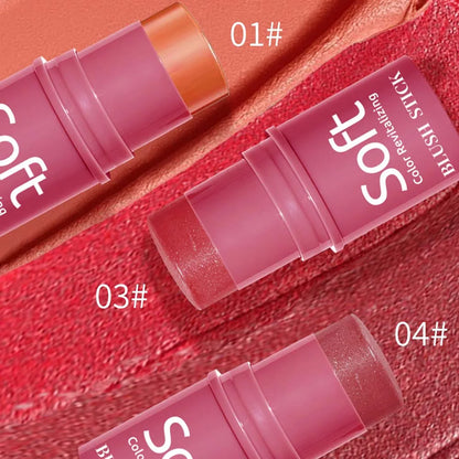 Multifunktionell Rouge Vattentät Makeup Stick Rouge Byggbar Stick För Kinder Matt Och Daggfrisk Finish Bärbar Enkel Applicering
