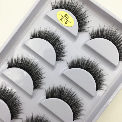 Naturliga 3D Mink Lösögonfransar, Makeup Lösögonfransar, Faux Cils, Makeup Skönhetsverktyg, Partihandel, 5 Par
