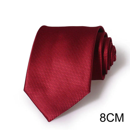 HUISHI 8CM 8 stilar herr enfärgad mörkblå slips 6cm vattentät jacquardslips vardagskläder kravatt bröllopsfest för män