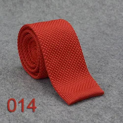 HUISHI Slimma moderiktiga stickade slipsar för män 5,5 cm enfärgad svart vit grå blå vinröd stickad slips