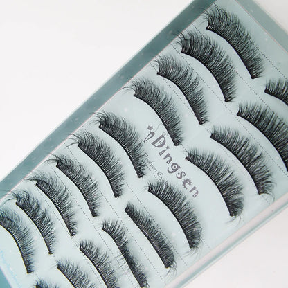 10/2 par minkögonfransar naturliga 3D-fransar falska lösögonfransar makeup dramatiska lösögonfransar grossist ögonfransförlängning makeup verktyg