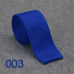 HUISHI Slimma moderiktiga stickade slipsar för män 5,5 cm enfärgad svart vit grå blå vinröd stickad slips