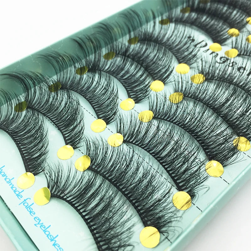 10/2 par minkögonfransar naturliga 3D-fransar falska lösögonfransar makeup dramatiska lösögonfransar grossist ögonfransförlängning makeup verktyg