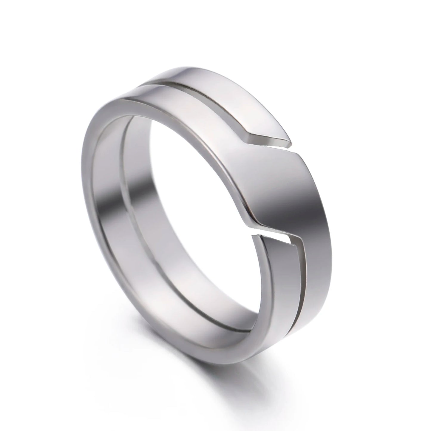 Skyrim Minimalistisk Ring för Herrar Kvinnor Rostfritt Stål Fingerringar Mode Par Smycken Vigselring Gåva Partihandel