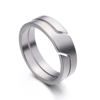 Skyrim Minimalistisk Ring för Herrar Kvinnor Rostfritt Stål Fingerringar Mode Par Smycken Vigselring Gåva Partihandel