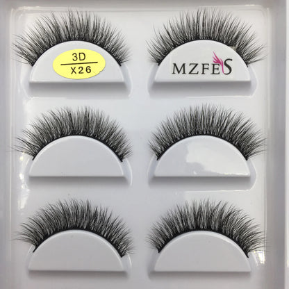 Naturliga 3D Mink Lösögonfransar, Makeup Lösögonfransar, Faux Cils, Makeup Skönhetsverktyg, Partihandel, 5 Par