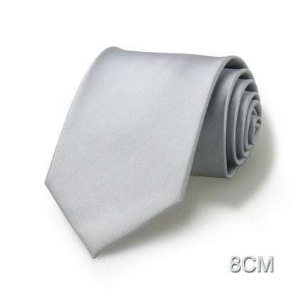 HUISHI 8CM 8 stilar herr enfärgad mörkblå slips 6cm vattentät jacquardslips vardagskläder kravatt bröllopsfest för män