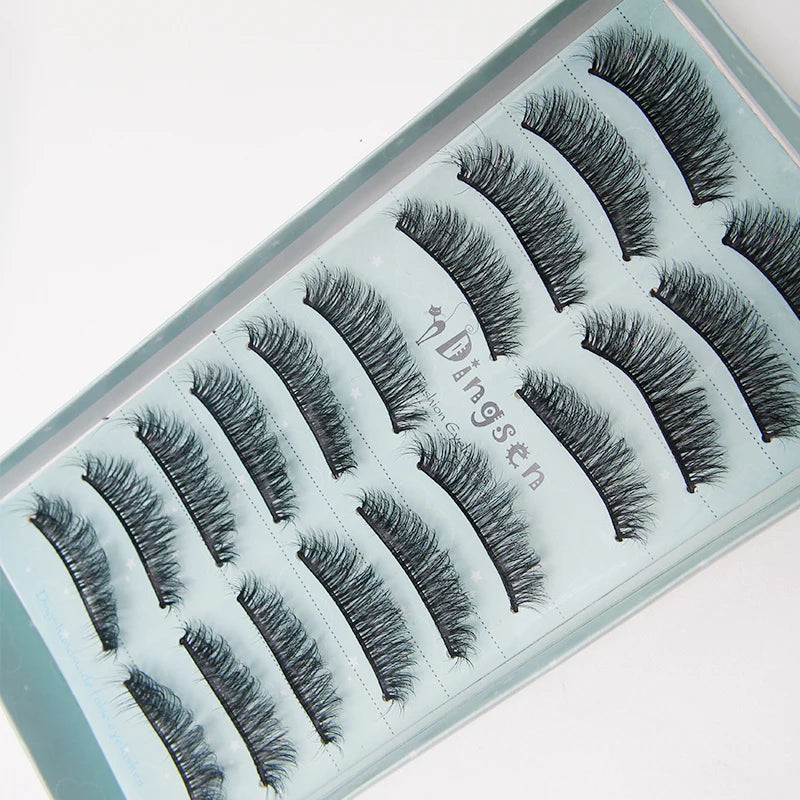 10/2 par minkögonfransar naturliga 3D-fransar falska lösögonfransar makeup dramatiska lösögonfransar grossist ögonfransförlängning makeup verktyg