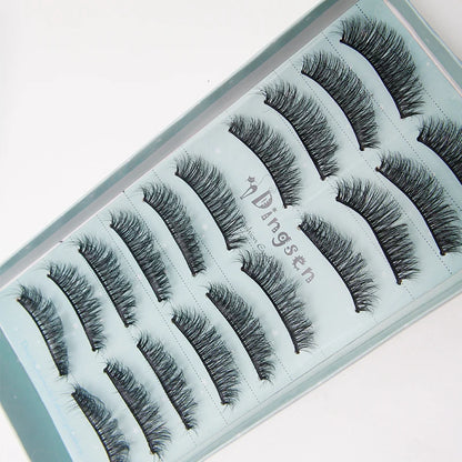 10/2 par minkögonfransar naturliga 3D-fransar falska lösögonfransar makeup dramatiska lösögonfransar grossist ögonfransförlängning makeup verktyg