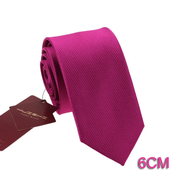 HUISHI 8CM 8 stilar herr enfärgad mörkblå slips 6cm vattentät jacquardslips vardagskläder kravatt bröllopsfest för män
