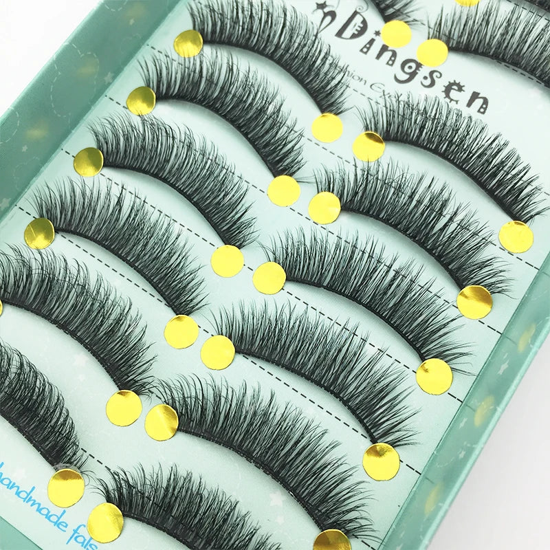 10/2 par minkögonfransar naturliga 3D-fransar falska lösögonfransar makeup dramatiska lösögonfransar grossist ögonfransförlängning makeup verktyg
