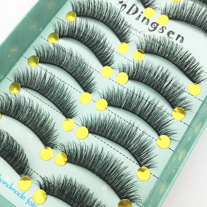 10/2 par minkögonfransar naturliga 3D-fransar falska lösögonfransar makeup dramatiska lösögonfransar grossist ögonfransförlängning makeup verktyg