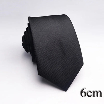 HUISHI 8CM 8 stilar herr enfärgad mörkblå slips 6cm vattentät jacquardslips vardagskläder kravatt bröllopsfest för män