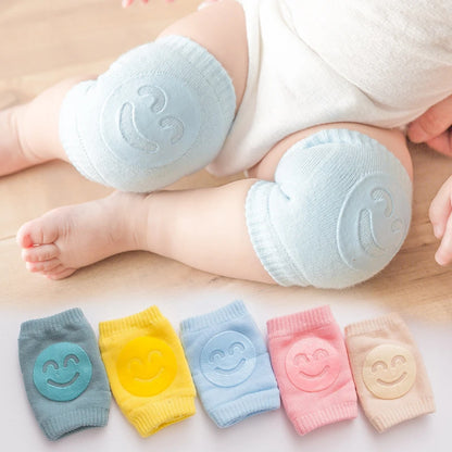 Babytillbehör Knäskydd Benvärmare Gaiter Leende Flicka Pojke Barn Krypande Armbåge Knäskydd Slips Småbarn Spädbarn Leggings Armbåge