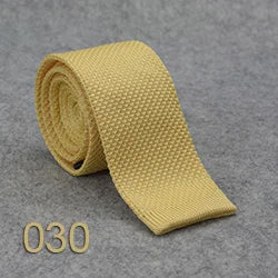 HUISHI Slimma moderiktiga stickade slipsar för män 5,5 cm enfärgad svart vit grå blå vinröd stickad slips