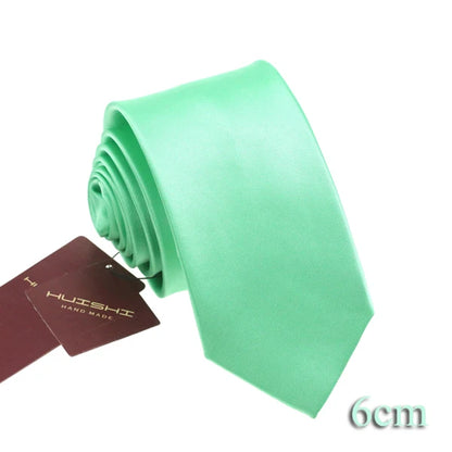 HUISHI 8CM 8 stilar herr enfärgad mörkblå slips 6cm vattentät jacquardslips vardagskläder kravatt bröllopsfest för män