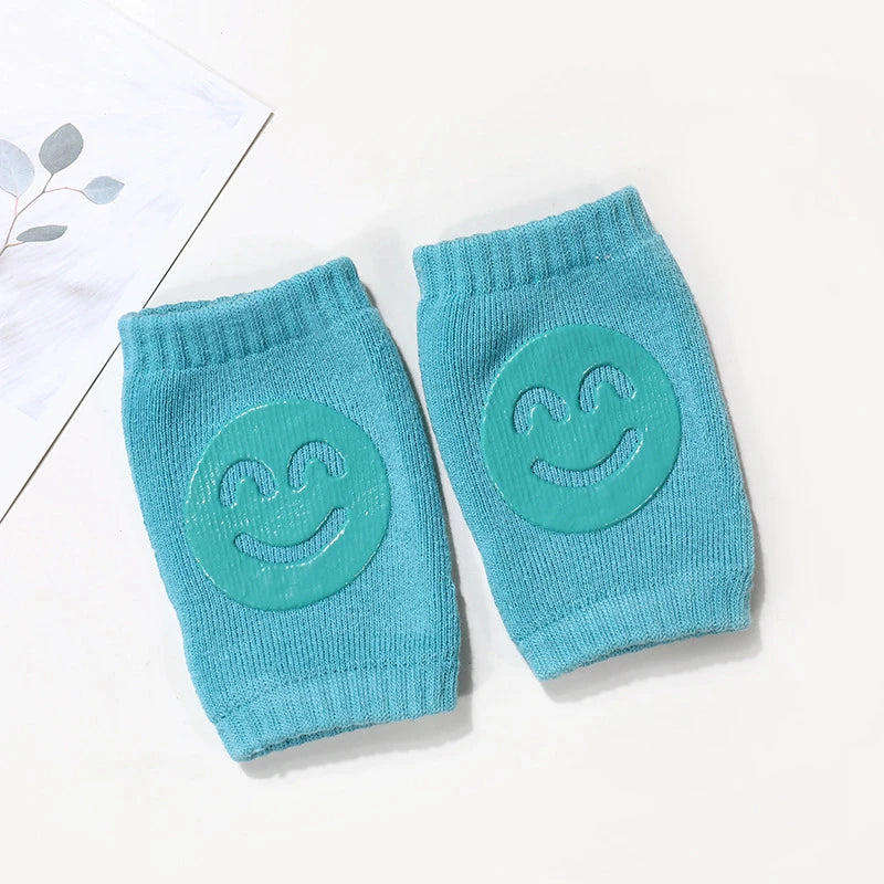 Babytillbehör Knäskydd Benvärmare Gaiter Leende Flicka Pojke Barn Krypande Armbåge Knäskydd Slips Småbarn Spädbarn Leggings Armbåge
