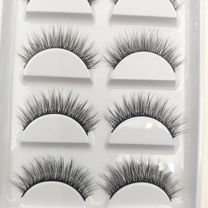 Naturliga 3D Mink Lösögonfransar, Makeup Lösögonfransar, Faux Cils, Makeup Skönhetsverktyg, Partihandel, 5 Par