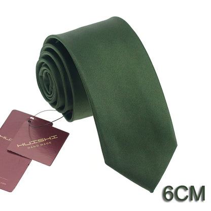 HUISHI 8CM 8 stilar herr enfärgad mörkblå slips 6cm vattentät jacquardslips vardagskläder kravatt bröllopsfest för män