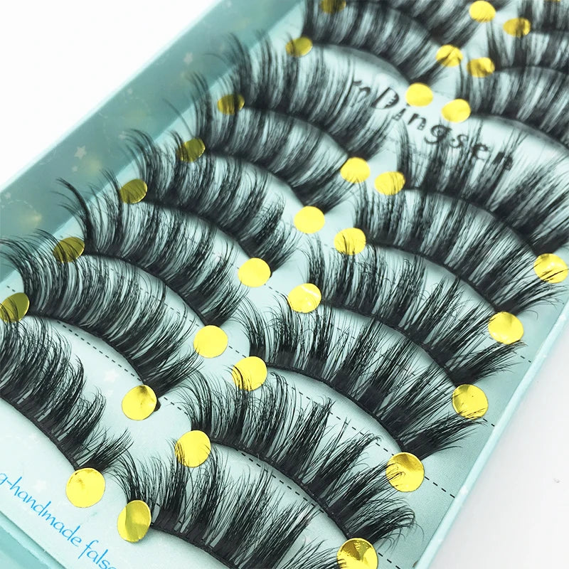 10/2 par minkögonfransar naturliga 3D-fransar falska lösögonfransar makeup dramatiska lösögonfransar grossist ögonfransförlängning makeup verktyg