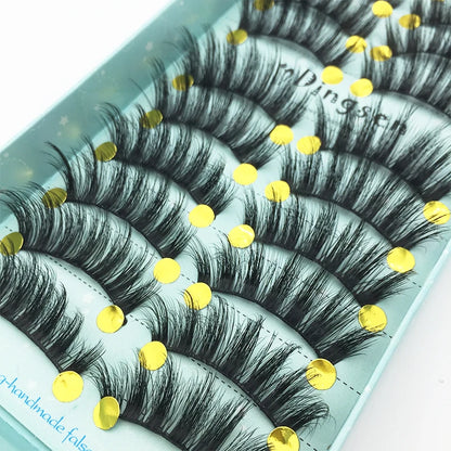 10/2 par minkögonfransar naturliga 3D-fransar falska lösögonfransar makeup dramatiska lösögonfransar grossist ögonfransförlängning makeup verktyg