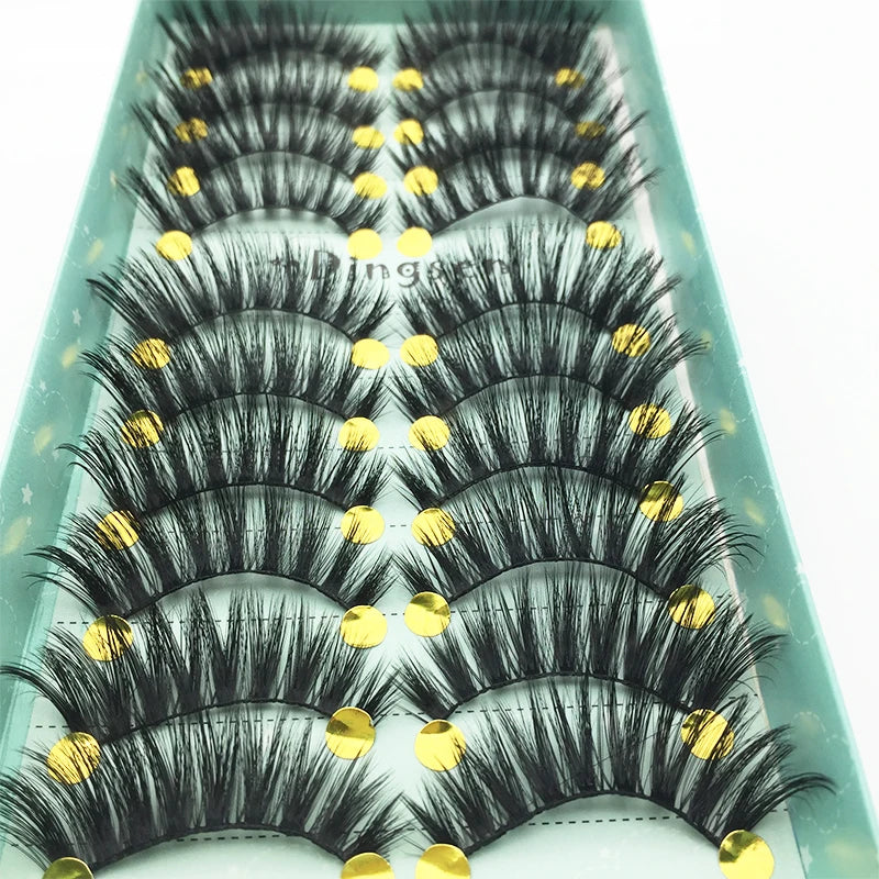 10/2 par minkögonfransar naturliga 3D-fransar falska lösögonfransar makeup dramatiska lösögonfransar grossist ögonfransförlängning makeup verktyg