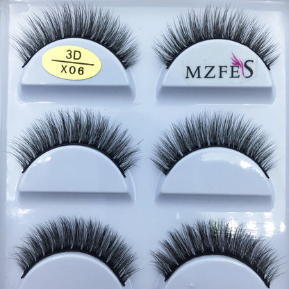 Naturliga 3D Mink Lösögonfransar, Makeup Lösögonfransar, Faux Cils, Makeup Skönhetsverktyg, Partihandel, 5 Par
