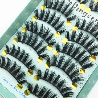 10/2 par minkögonfransar naturliga 3D-fransar falska lösögonfransar makeup dramatiska lösögonfransar grossist ögonfransförlängning makeup verktyg