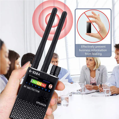 2.4G Wifi RF Signal Finder Anti Candid Kamera Detektor Spion Dold Kamera Ljud Bugg GPS Tracker GSM Trådlös Enhetsskanner Svart