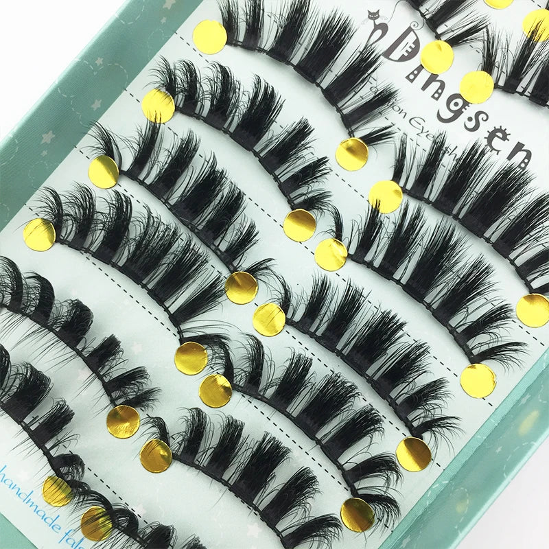 10/2 par minkögonfransar naturliga 3D-fransar falska lösögonfransar makeup dramatiska lösögonfransar grossist ögonfransförlängning makeup verktyg